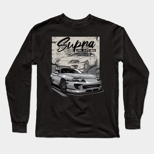 Toyota Supra MKIV Long Sleeve T-Shirt by JDMAPEX